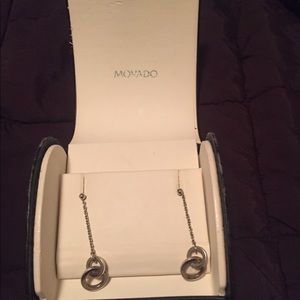 Movado silver earrings